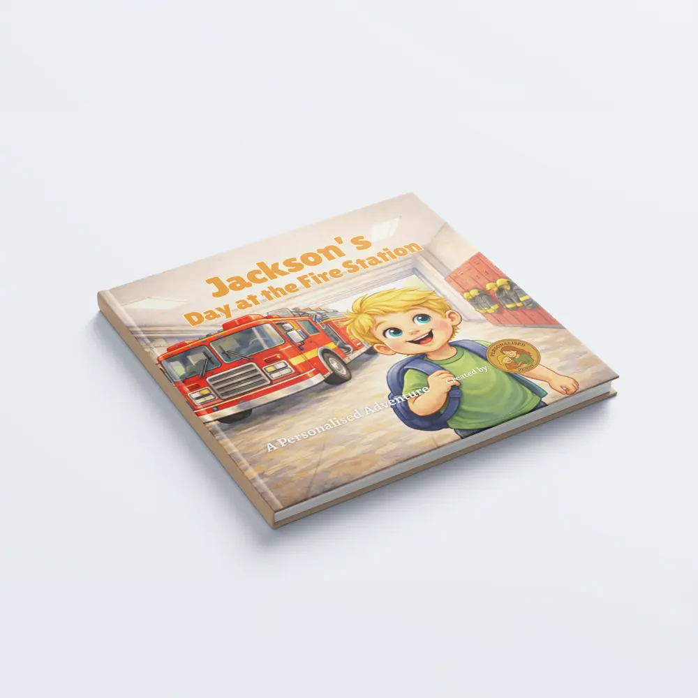 Day at the Fire Station – hardback book personalised