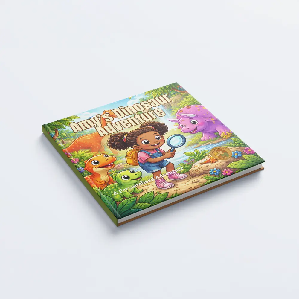 Dinosaur adventure personalised hardback book