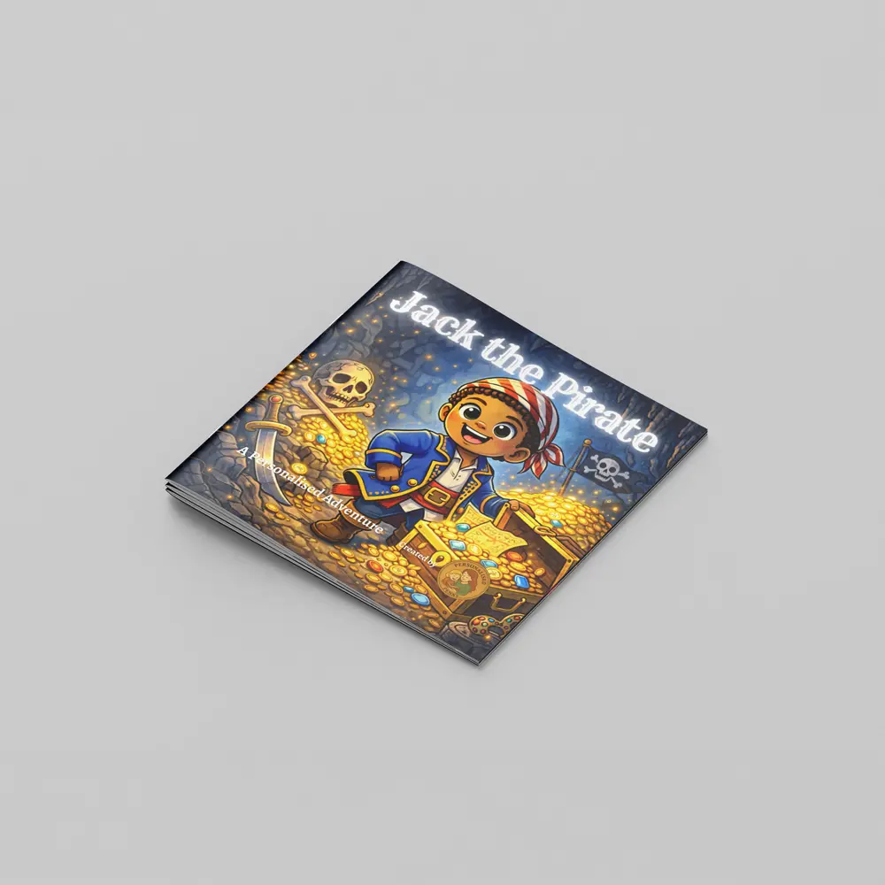 Pirate adventure personalised paperback book for boys