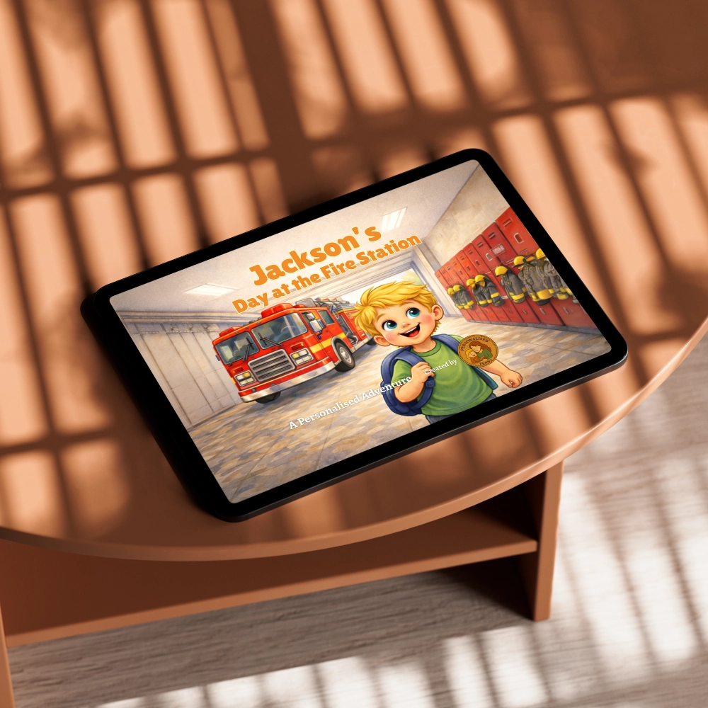 day at the fire station - persoansiled e - book