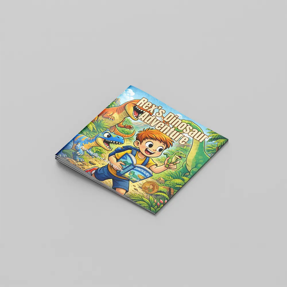 dinosaur adventure - personalised paperback book for boys