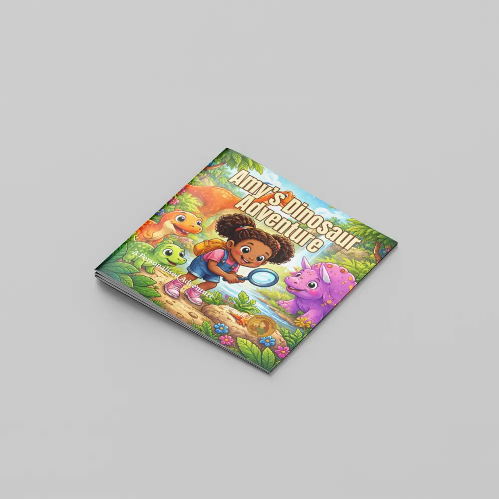 dinosaur adventure - personalised paperback book